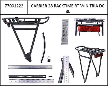 Carrier Racktime Shine Evo 27,5"+ integrated taillight, with straight bars